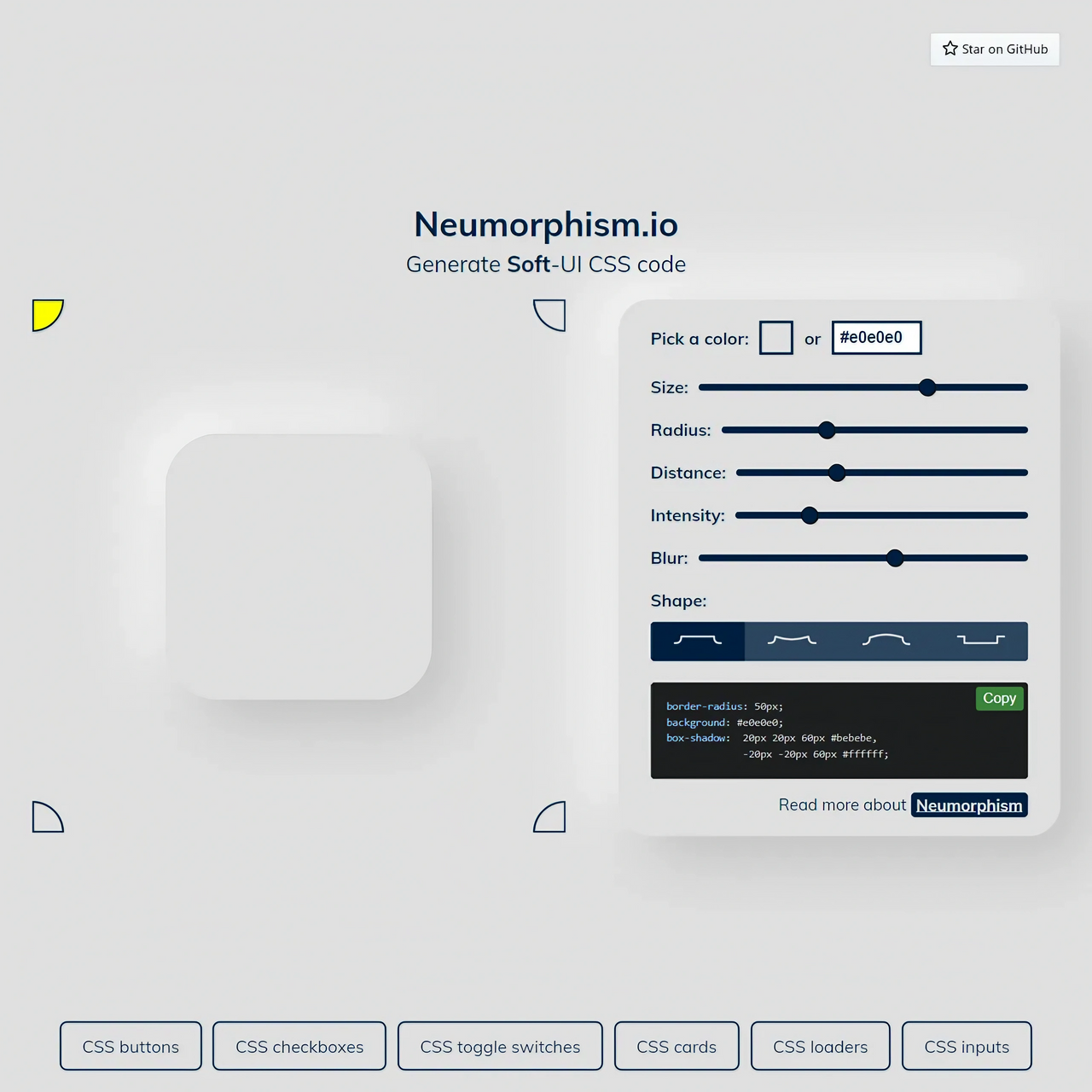 Neumorphism io benrito